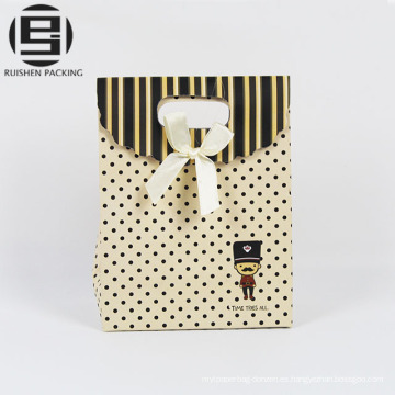 Bolsas de compras de papel decorativo artesanal barato